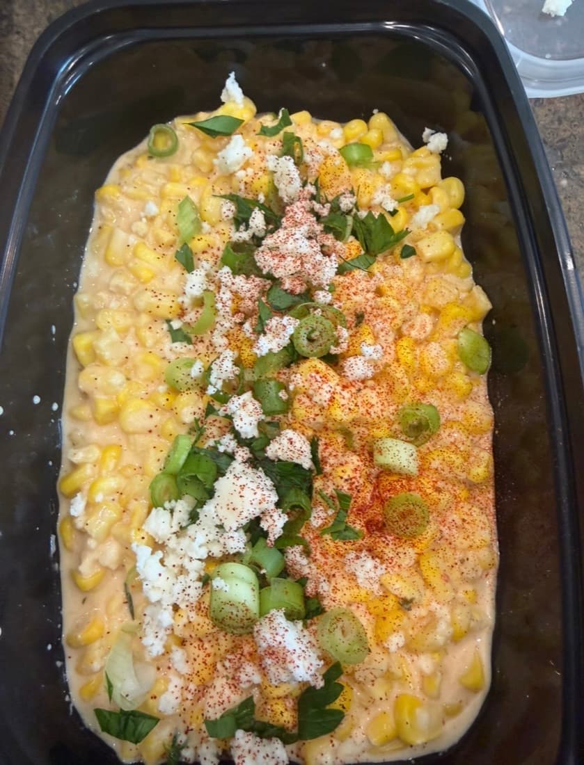 Street corn with cotija and scallions